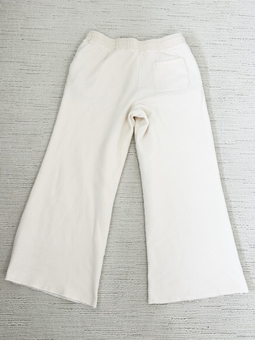 MARINE LAYER Cloud 9 Women’s L Cream Wide Leg Sweatpant Fleece Athleisure Cozy - Picture 6 of 16